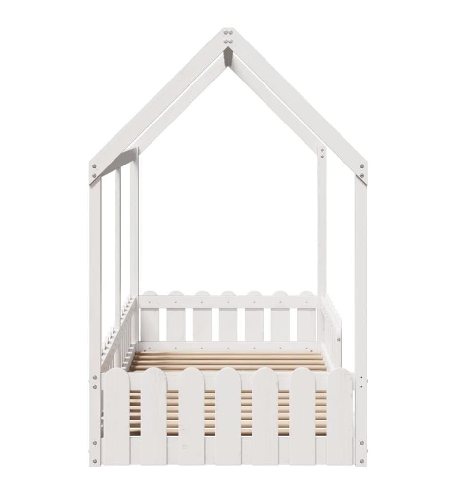 Cadre de lit d'enfants forme de maison sans matelas 90x190 cm