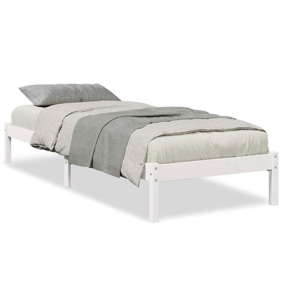Cadre de lit extra long sans matelas 90x220 cm bois massif pin