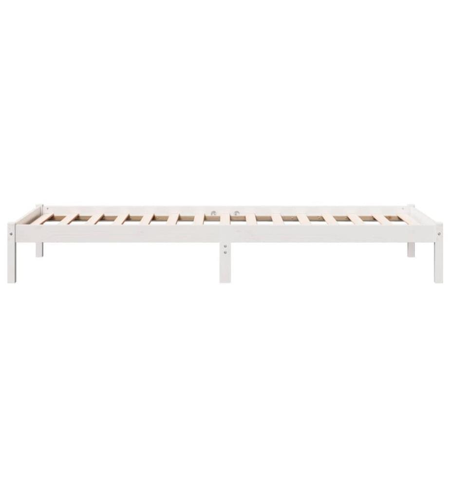 Cadre de lit extra long sans matelas 90x220 cm bois massif pin