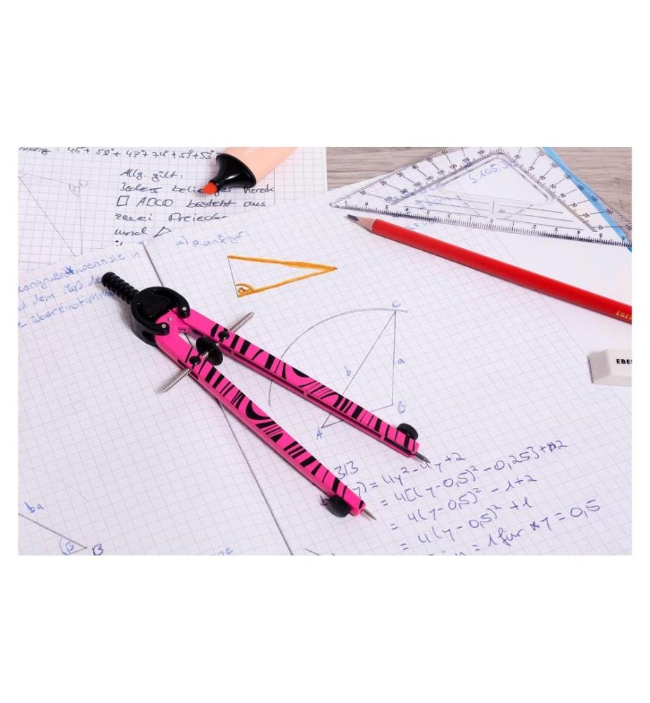 EBERHARD FABER - Compas à réglage rapide Ø 39 cm, néon rose