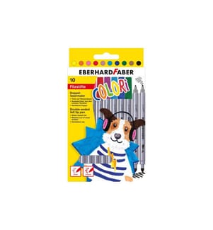 EBERHARD FABER - Crayon feutre 2 pointes, étui carton de 10