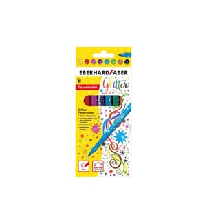 EBERHARD FABER - Crayon feutre Paillettes, étui carton de 8