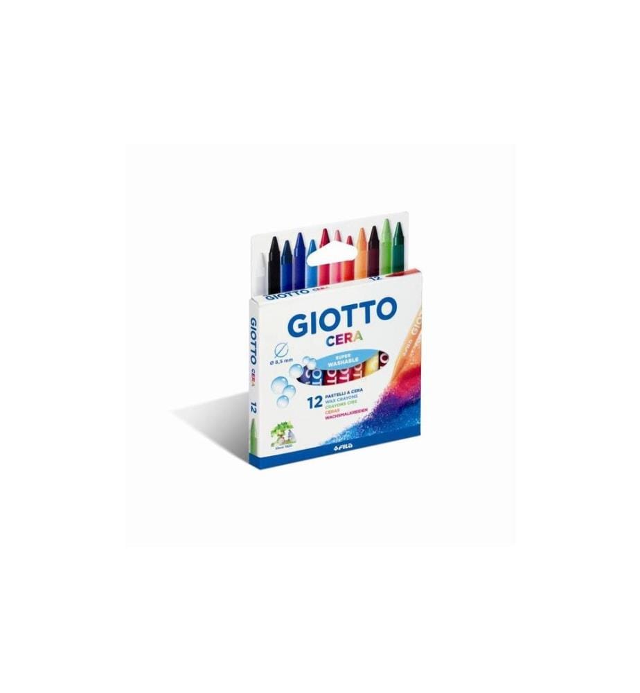 GIOTTO - Wachsmalstifte 12 Stück, Mehrfarbig