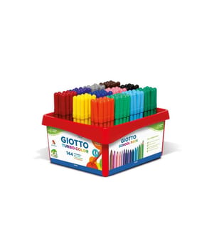 GIOTTO - Crayon feutre Kit scolaire Turbo Color 144 pièces