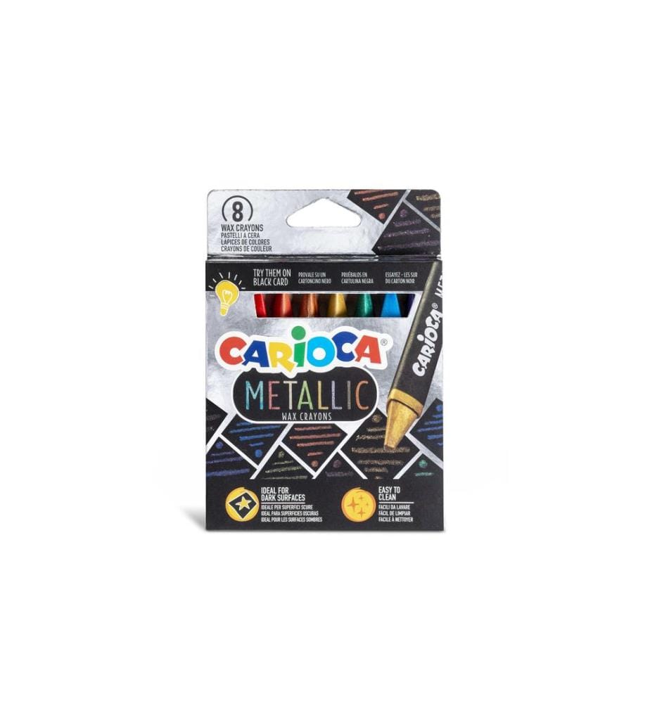 CARIOCA - Wachsmalstifte Metallic E-8 Mehrfarbig