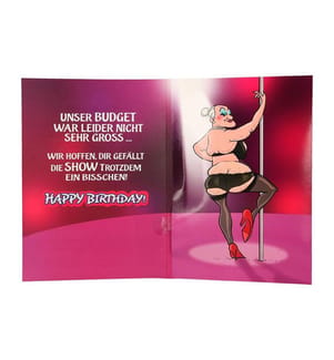 DEPESCHE - Musikkarte beweglich Geburtstag, Stripperin einladen