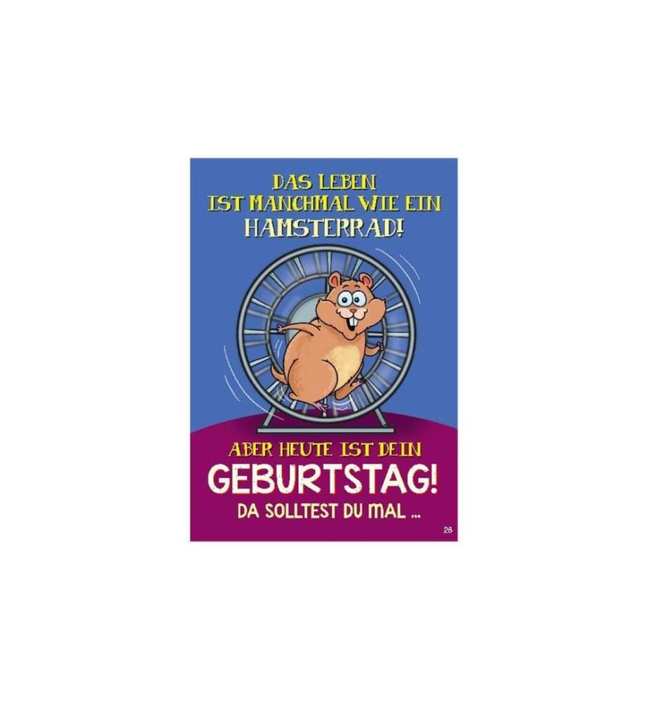 DEPESCHE - Musikkarte beweglich Geburtstag Hamsterrad