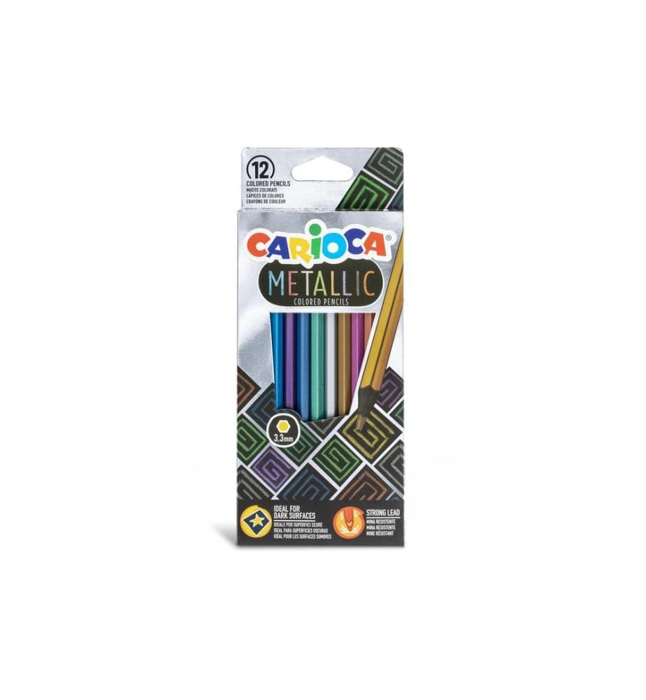 CARIOCA - Farbstifte Metallic 12 Stück, Mehrfarbig