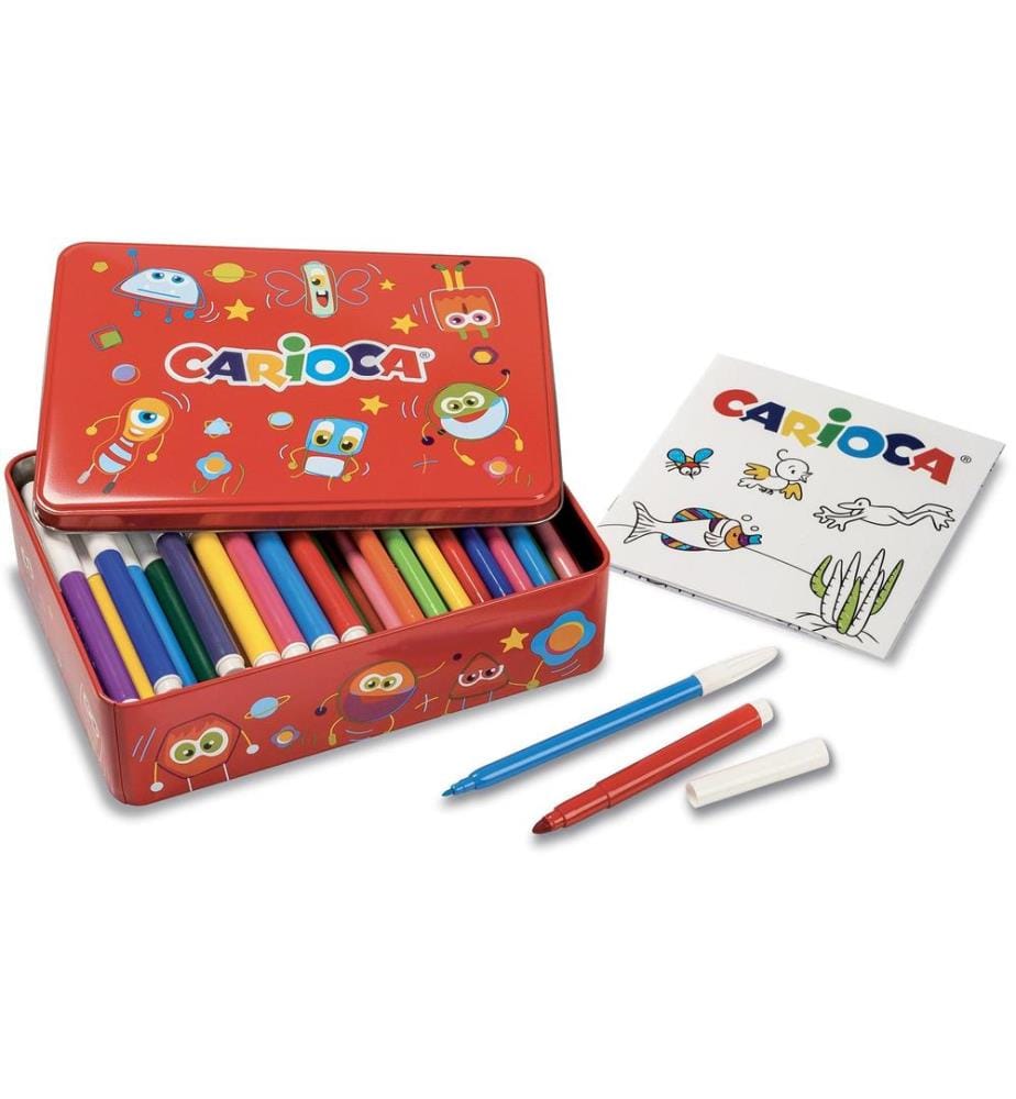 CARIOCA - Fasermaler Box mit Malbuch, Rot