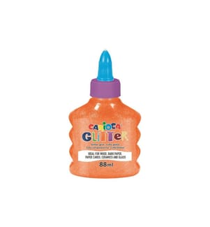 CARIOCA - Colle de bricolage Glitter Neon 88 ml, orange fluo