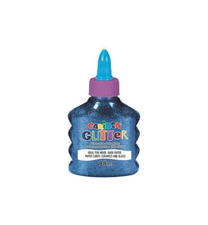 CARIOCA - Colle de bricolage Glitter Glue Spark 88 ml, Bleu