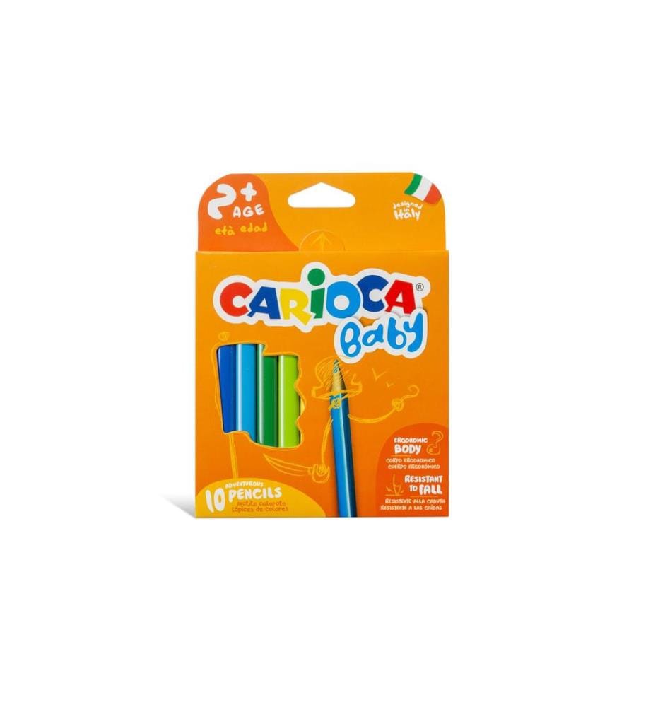 CARIOCA - Farbstifte Baby 10 Stück, Mehrfarbig