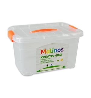 MALINOS - Aufbewahrungsbox 16 l Orange/Transparent