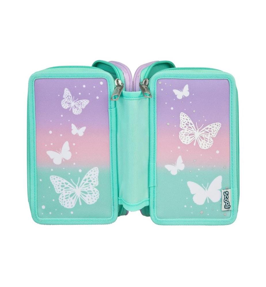 SCOOLI - Etui Trippledecker Schmetterling