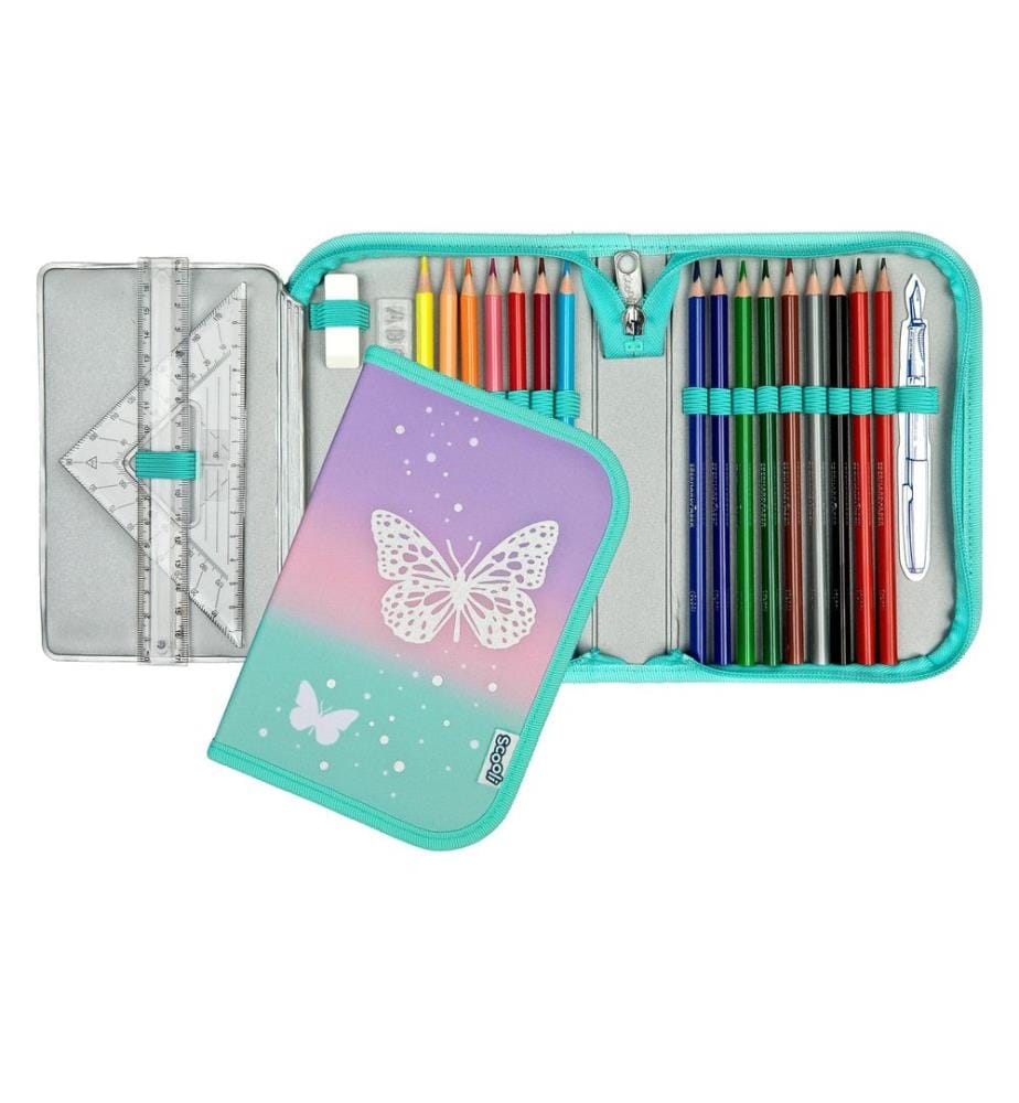 SCOOLI - Etui gefüllt Schmetterling