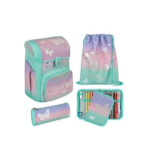 SCOOLI - Schulrucksack-Set EasyStart Butterfly Wishes, 5-teilig