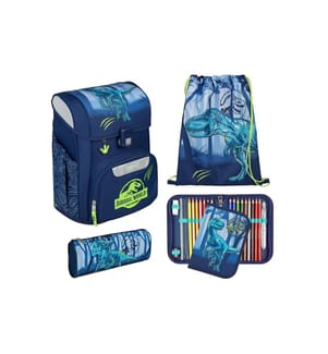 SCOOLI - Schulrucksack-Set EasyStart Jurassic World, 5-teilig