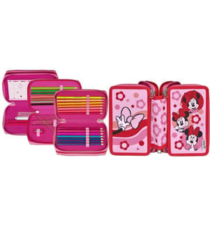 SCOOLI - Necessaire Tripledecker Minnie-Mouse gefüllt