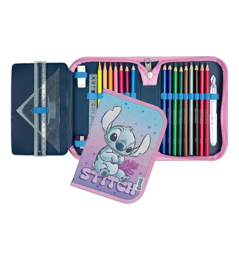 SCOOLI - Trousse Lilo et Stitch rempli