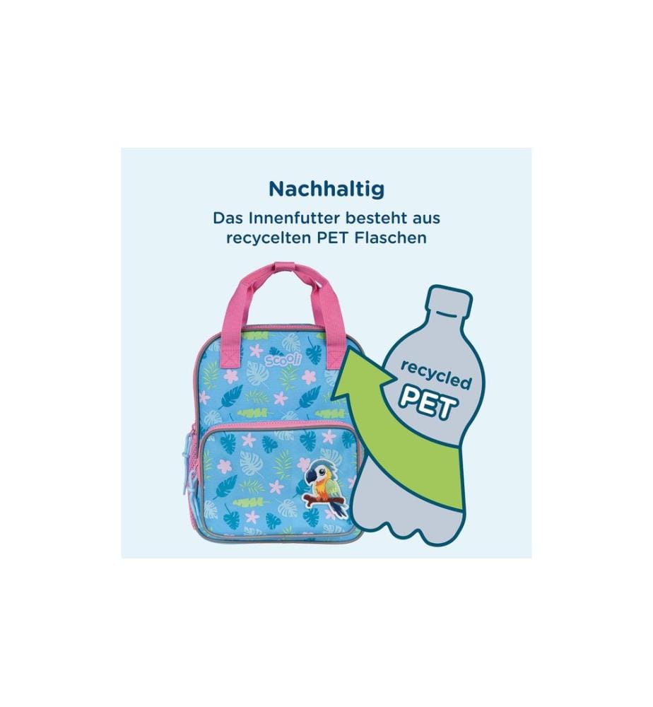 SCOOLI - Sac à dos Mini-Me Paula perroquet, 10 L