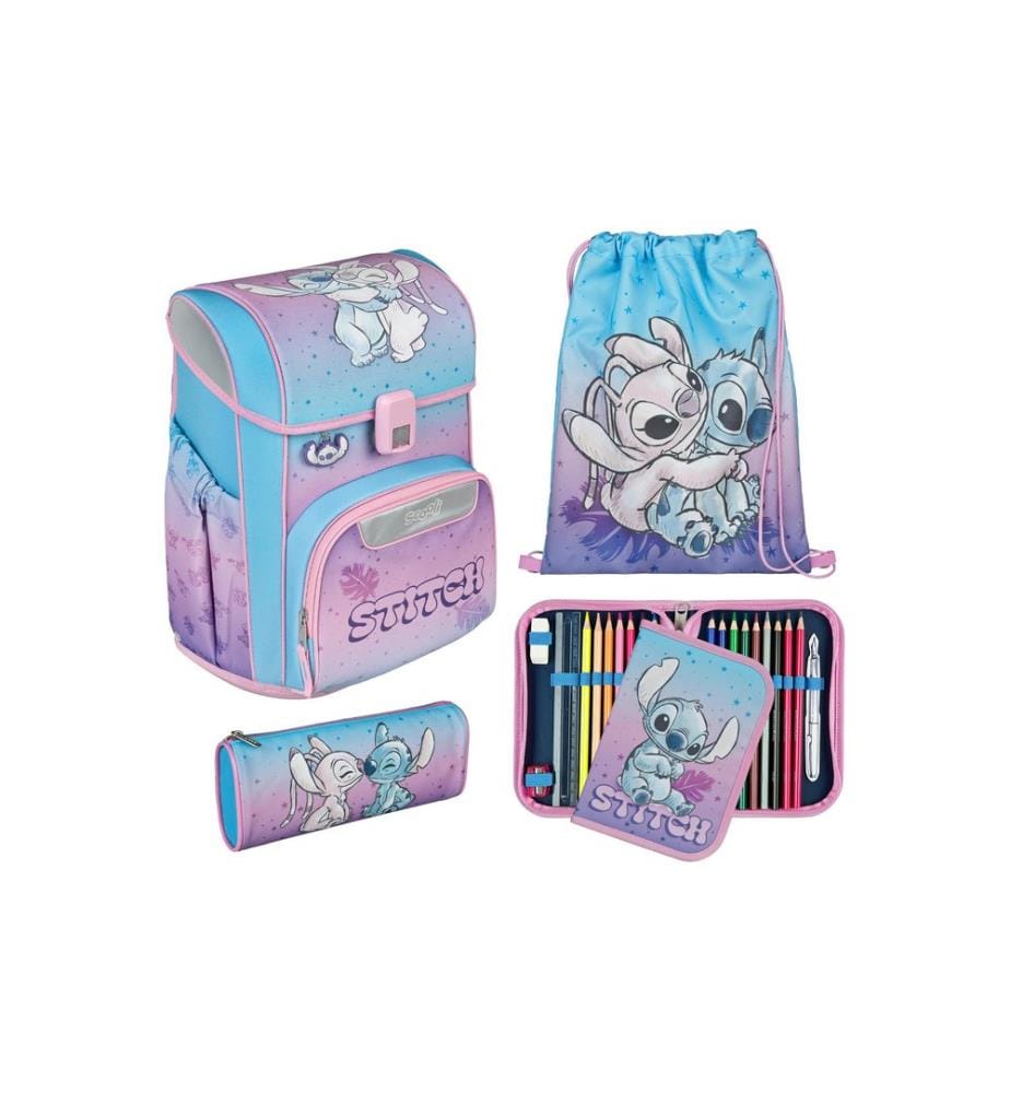 SCOOLI - Schulrucksack-Set EasyStart Lilo und Stitch, 5-teilig