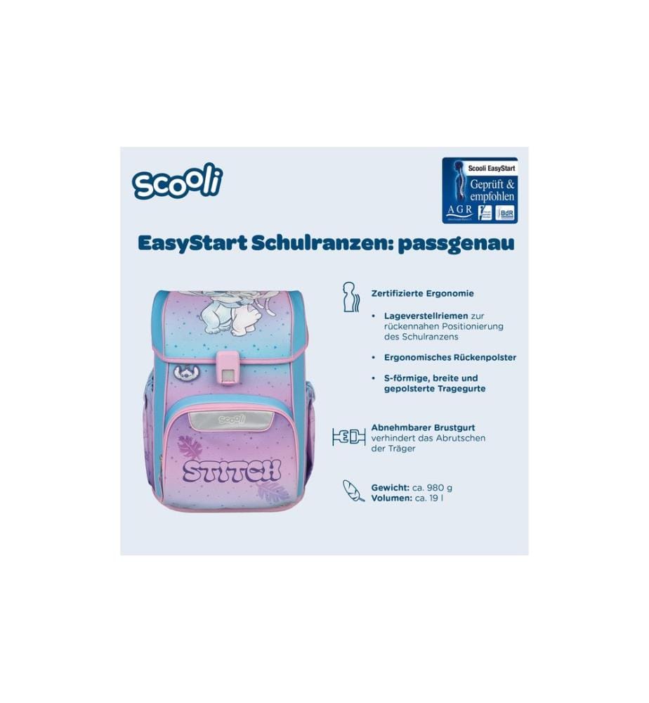 SCOOLI - Schulrucksack-Set EasyStart Lilo und Stitch, 5-teilig