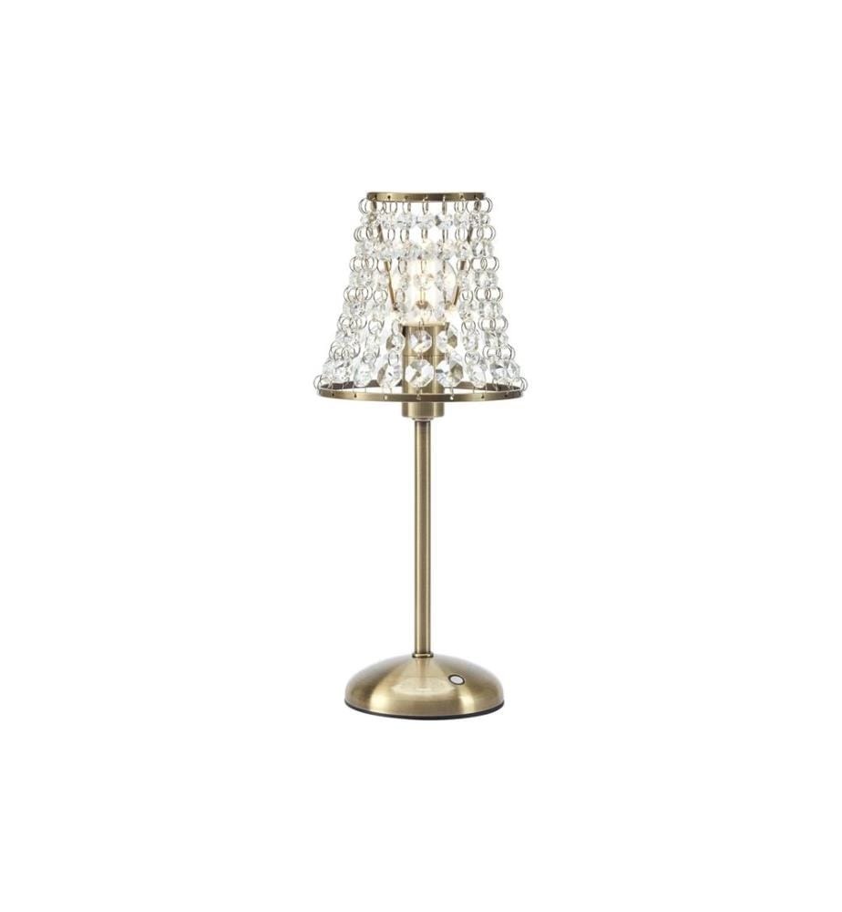 Markslöjd Lampe de bureau LIORA Laiton antique Crystal sans fil