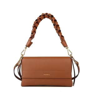 Boheme Grana Double Handtasche - Genarbtes Leder - Cognac/Schwarz