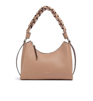Boheme Grana Double Umhängetasche - doppelte Handtasche aus genarbtem Leder - Skin/Gazpacho