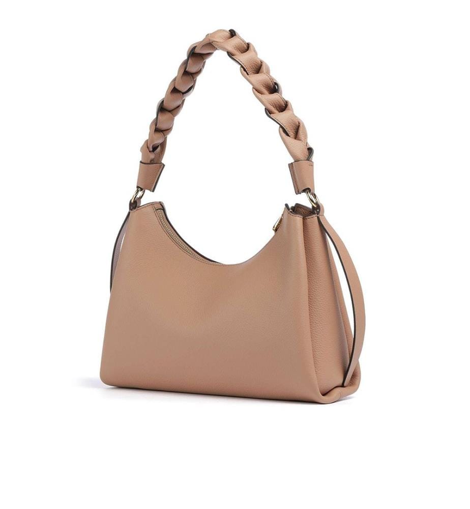 Boheme Grana Double Umhängetasche - doppelte Handtasche aus genarbtem Leder - Skin/Gazpacho
