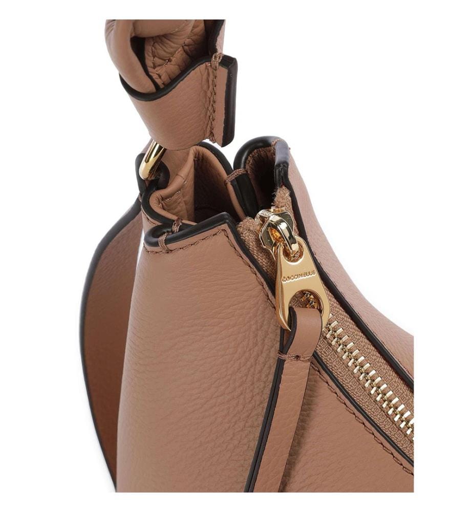 Boheme Grana Double Umhängetasche - doppelte Handtasche aus genarbtem Leder - Skin/Gazpacho