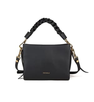 Boheme Grana Double Handtasche - Double aus genarbtem Leder - Schwarz/Cognac