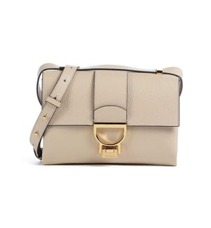 Arlettis Handtasche aus genarbtem Leder - Sand Shell