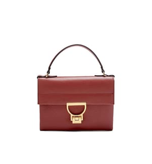 Arlettis Handtasche - Genarbtes Leder - Brandy