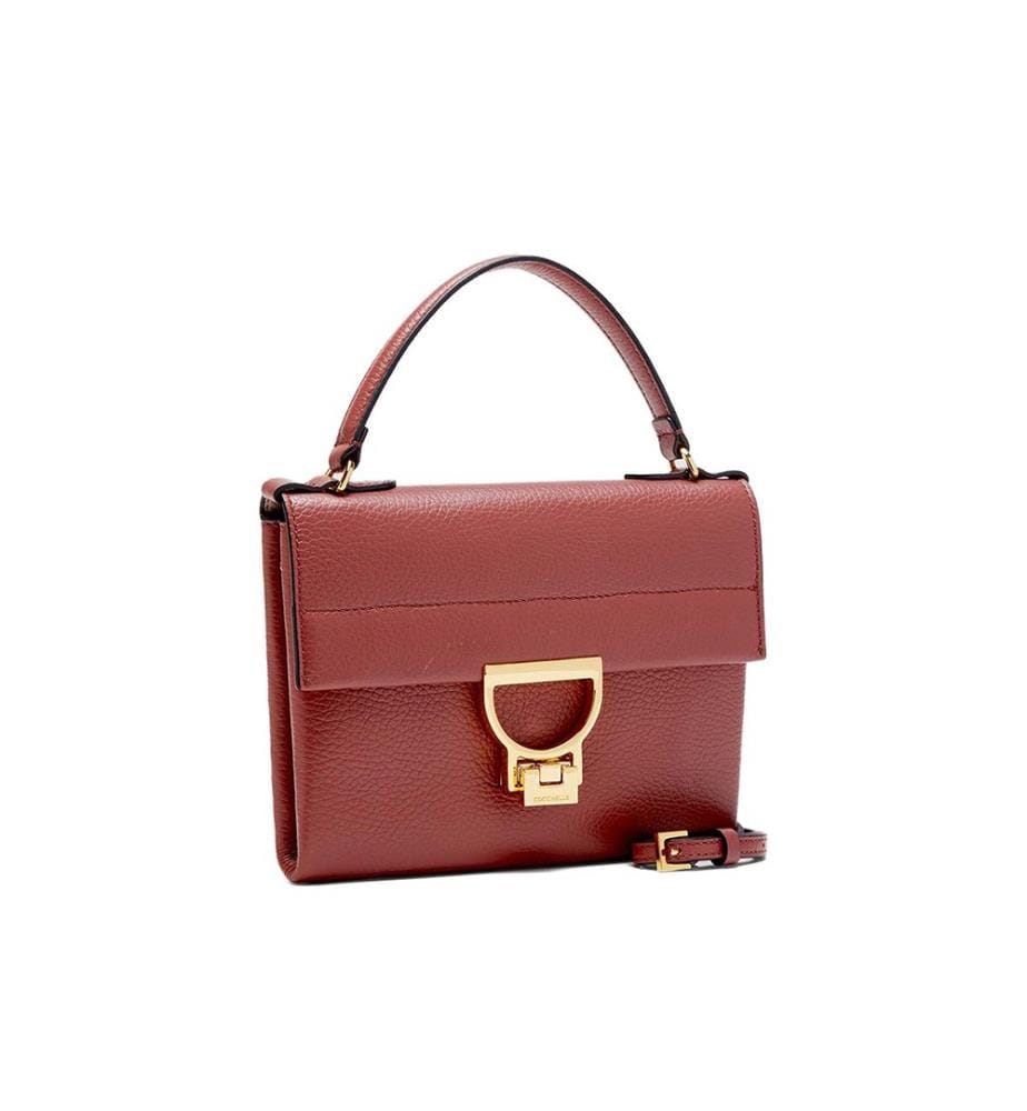 Arlettis Handtasche - Genarbtes Leder - Brandy