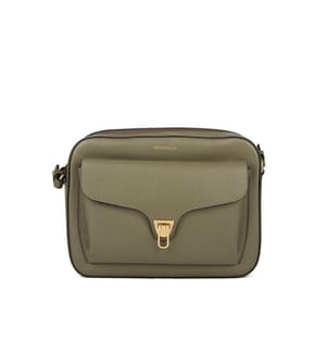 Beat Soft Schultertasche - Genarbtes Leder - Laurel Green
