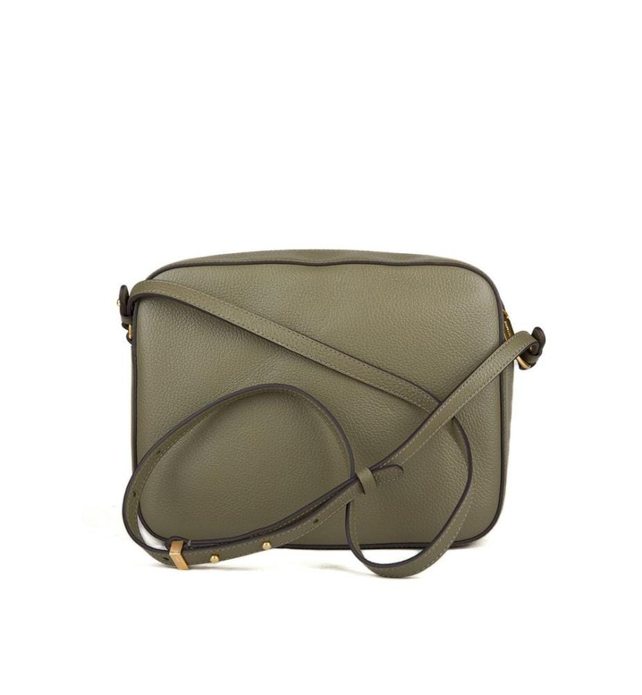 Beat Soft Schultertasche - Genarbtes Leder - Laurel Green