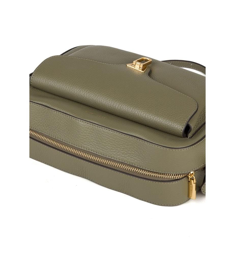 Beat Soft Schultertasche - Genarbtes Leder - Laurel Green