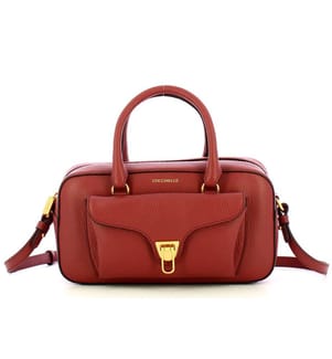 Beat Soft Schultertasche - Gekörntes Leder - Brandy