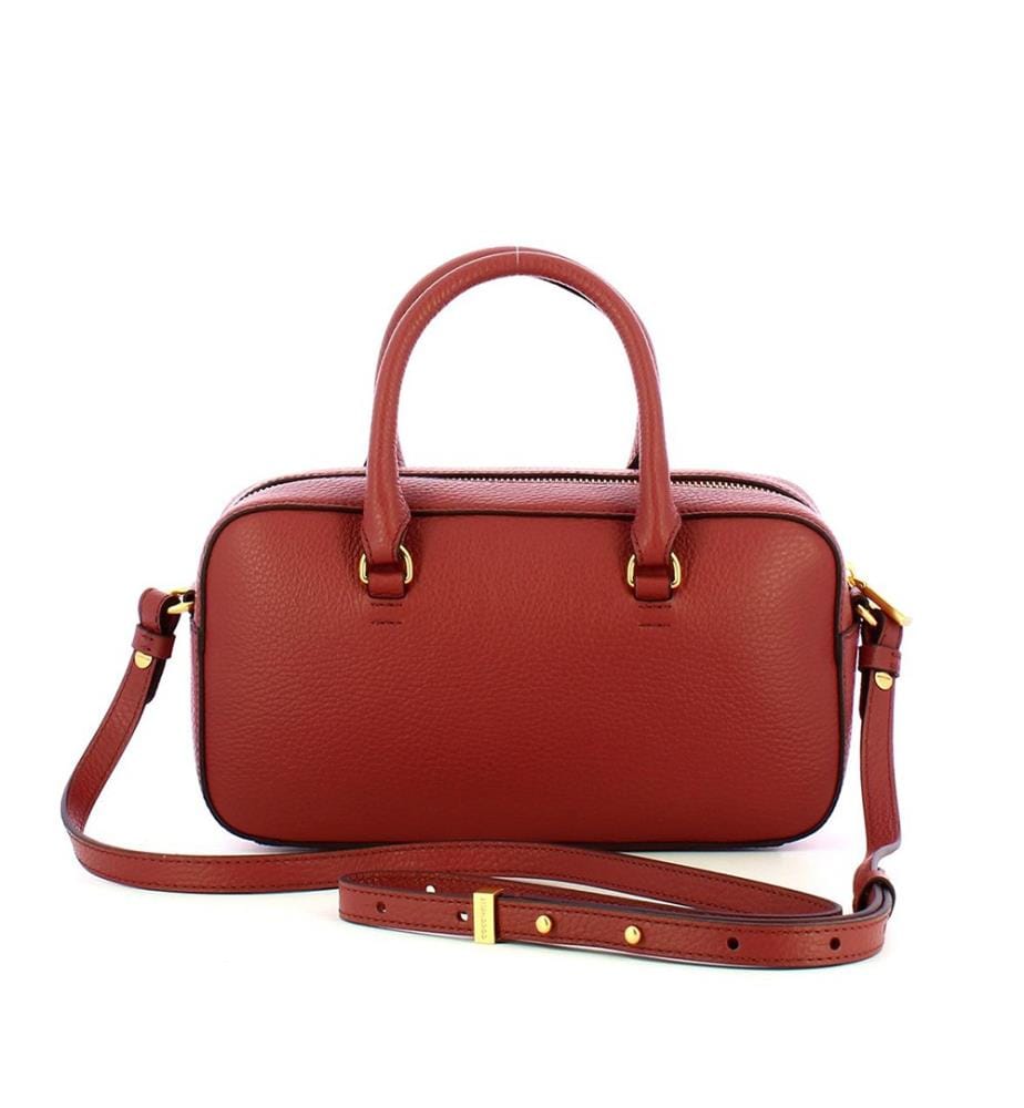 Beat Soft Schultertasche - Gekörntes Leder - Brandy