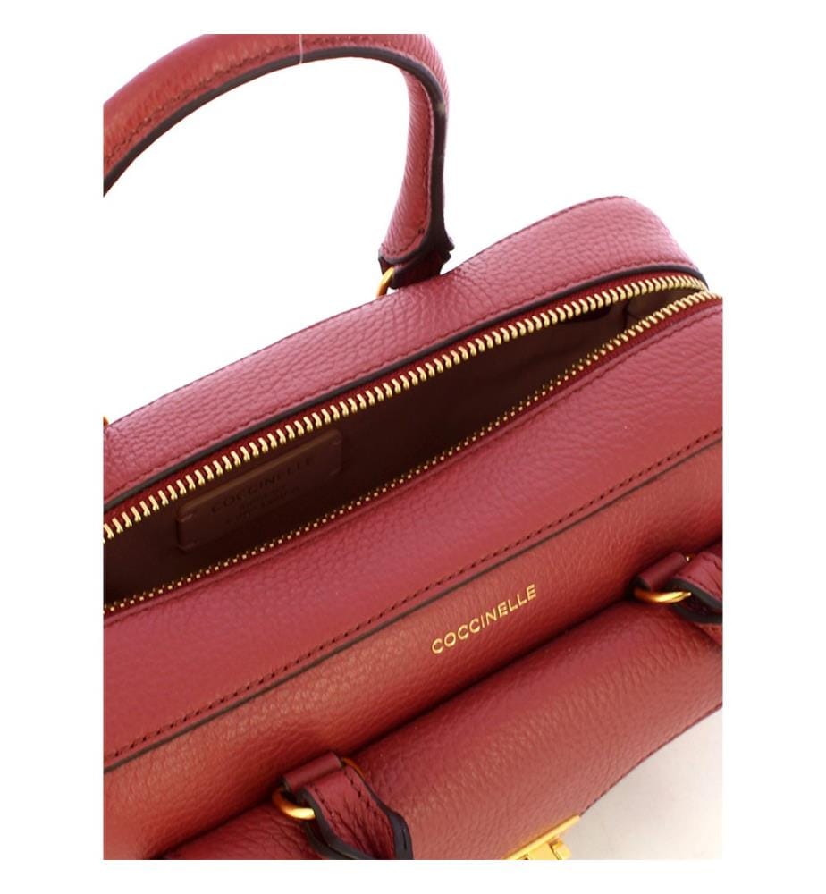 Beat Soft Schultertasche - Gekörntes Leder - Brandy