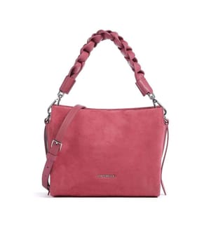 Boheme Suede Bimaterial Schultertasche - Veloursleder - Rosenholz