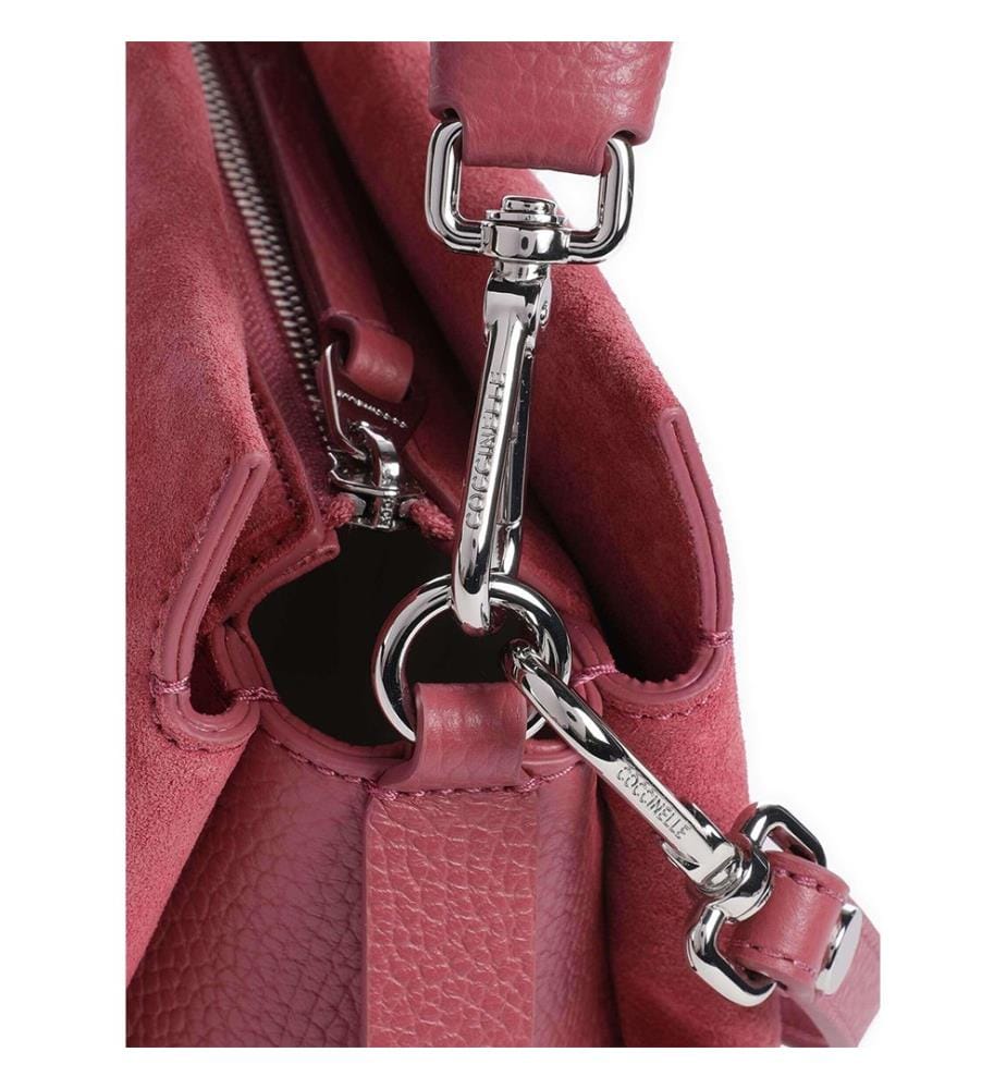 Boheme Suede Bimaterial Schultertasche - Veloursleder - Rosenholz