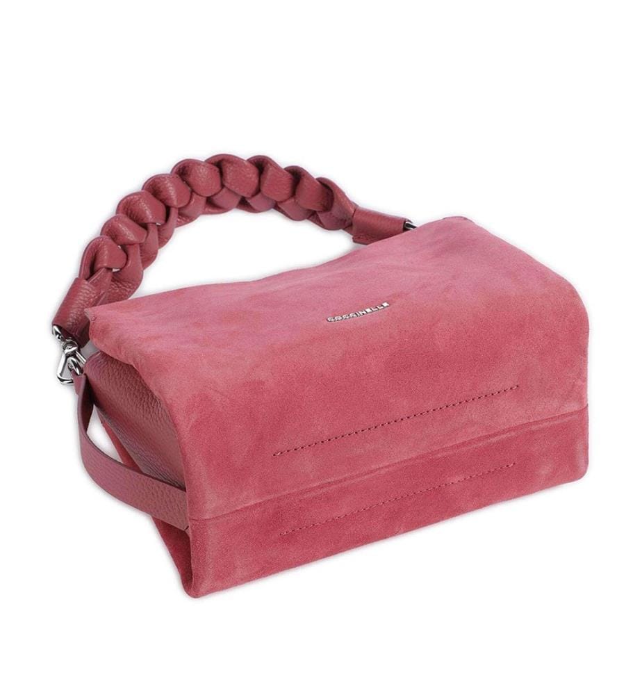 Boheme Suede Bimaterial Schultertasche - Veloursleder - Rosenholz