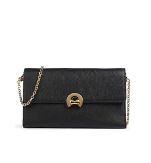 Binxie Umhängetasche - Handtasche aus genarbtem Leder - Schwarz