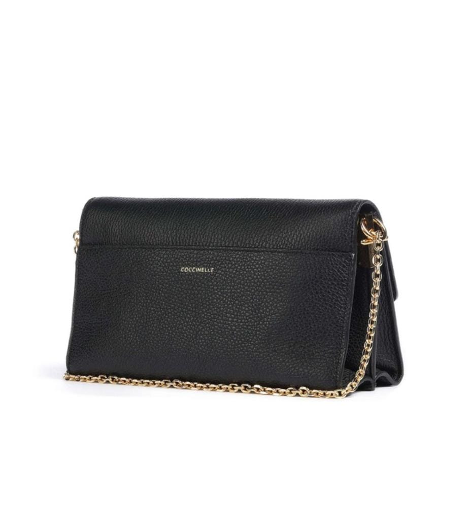 Binxie Umhängetasche - Handtasche aus genarbtem Leder - Schwarz