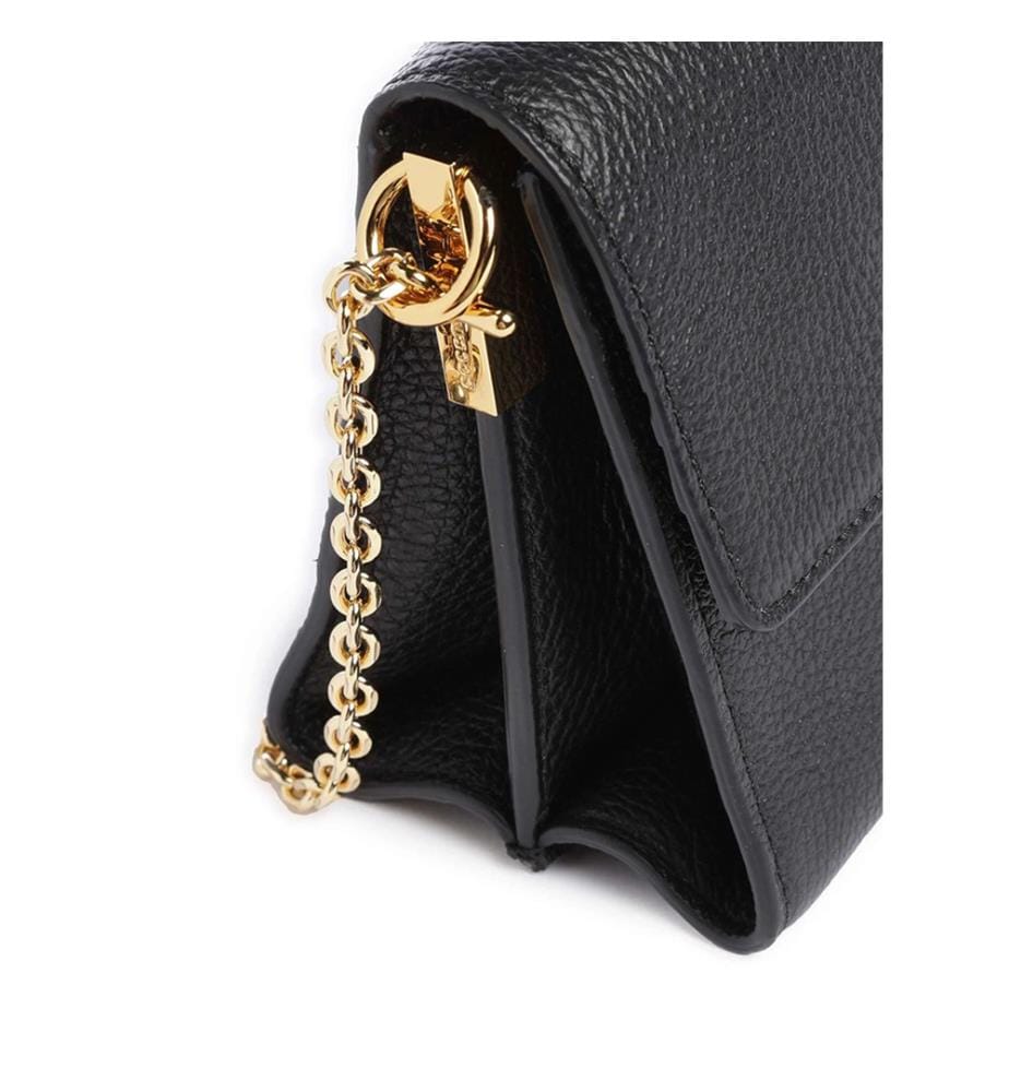 Binxie Umhängetasche - Handtasche aus genarbtem Leder - Schwarz