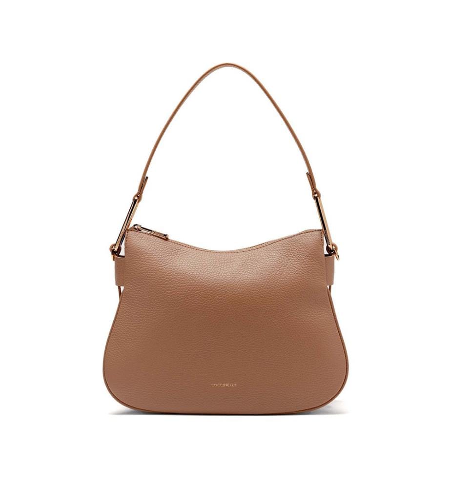 Magie Umhängetasche - weiche Handtasche aus genarbtem Leder - Nude