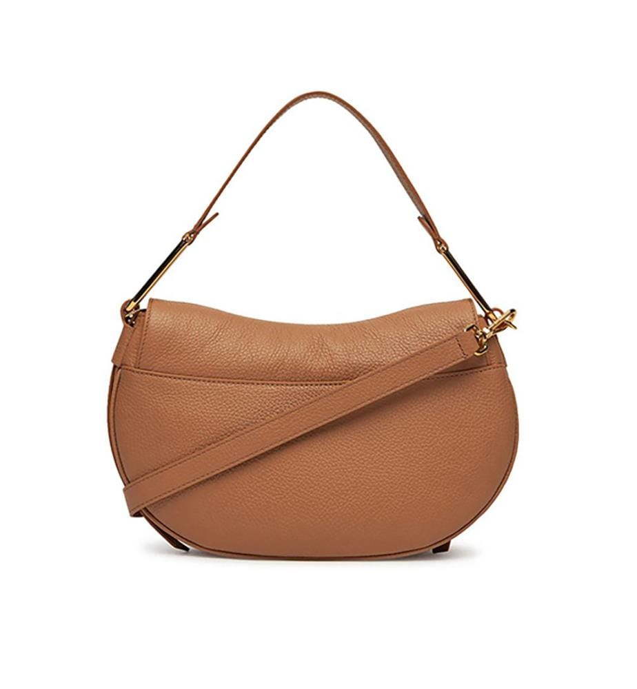 Magie Umhängetasche - weiche Handtasche aus genarbtem Leder - Nude