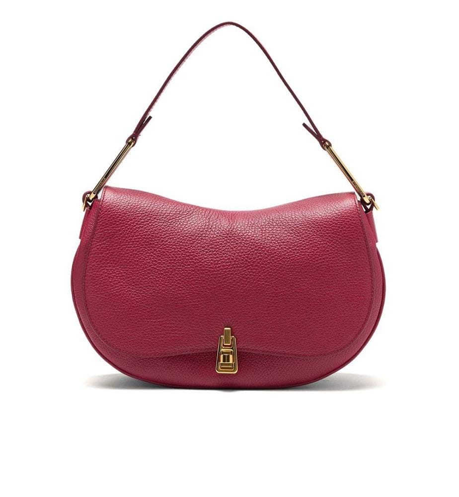 Magie Umhängetasche - weiche Handtasche aus genarbtem Leder - Sangria